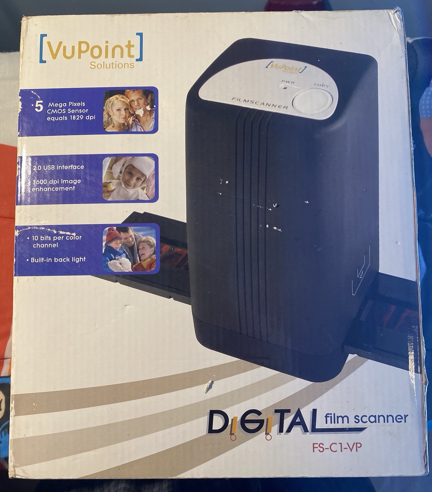 VuPoint FS C1-VP Slide & Film Scanner New Open Box, Complete with instructions