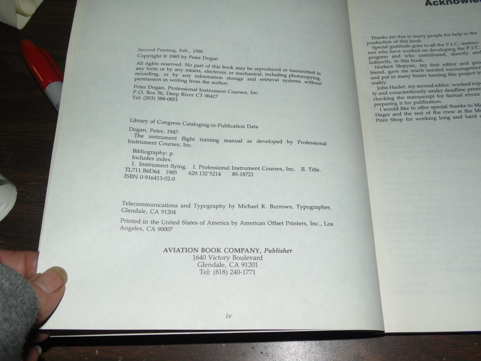 Instrument Flight Training Manual 1986 Peter Dogan