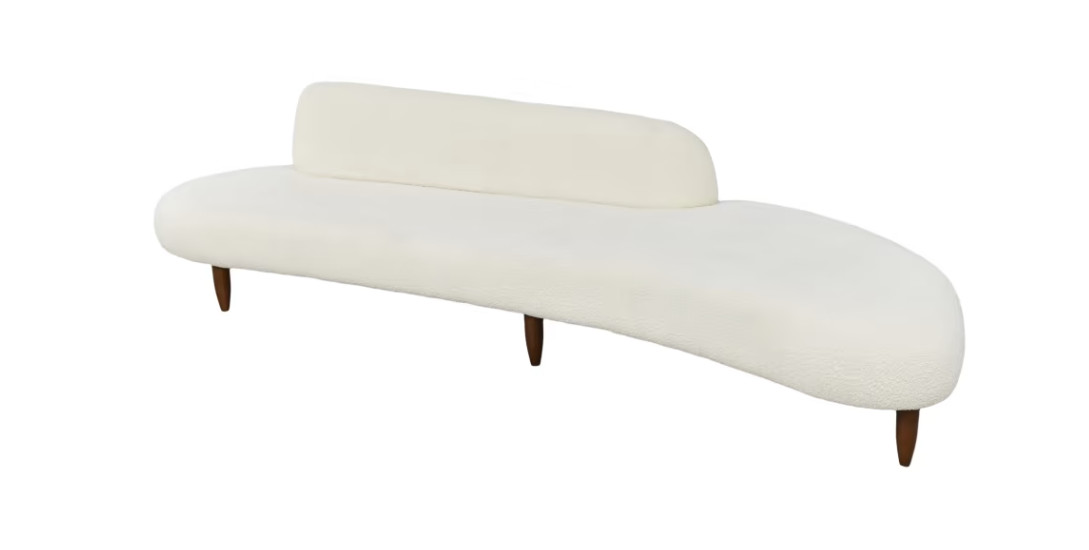 Kardiel White Kidney Bean Sofa