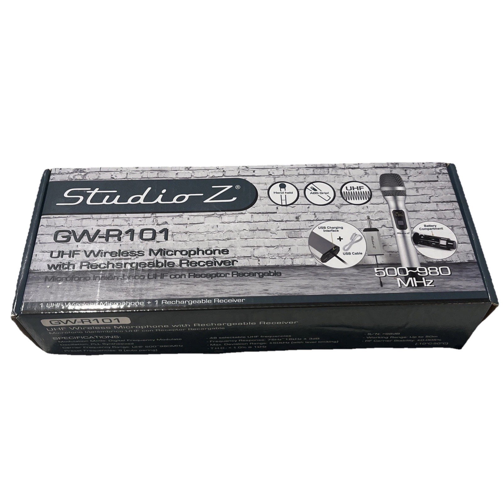 Studio Z GWR101 UHF Wireless Microphone - Silver