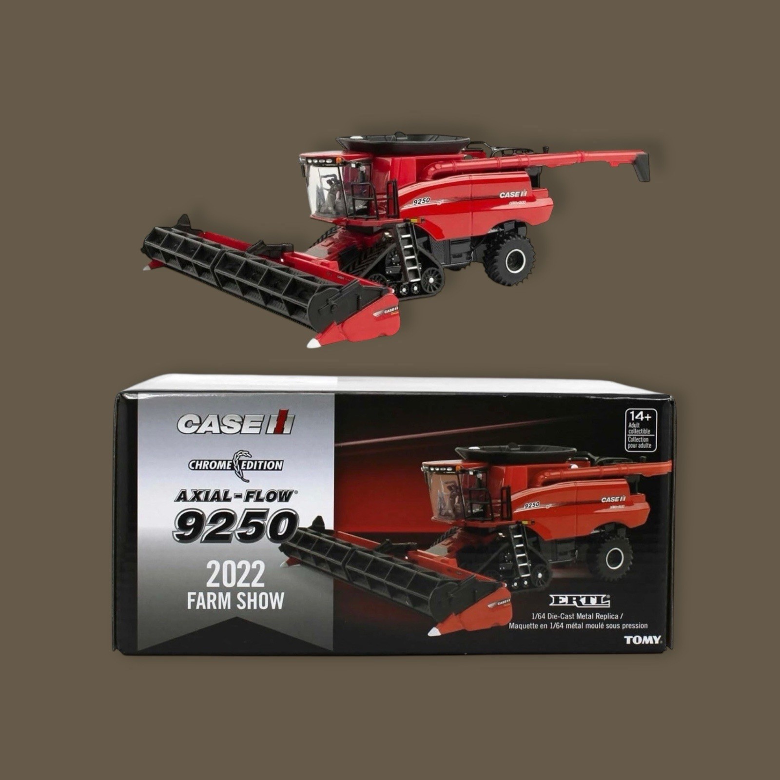 2022 Farm Show Ertl 1:64 CASE IH 9250 Axial-Flow Tracked Combine New With Box