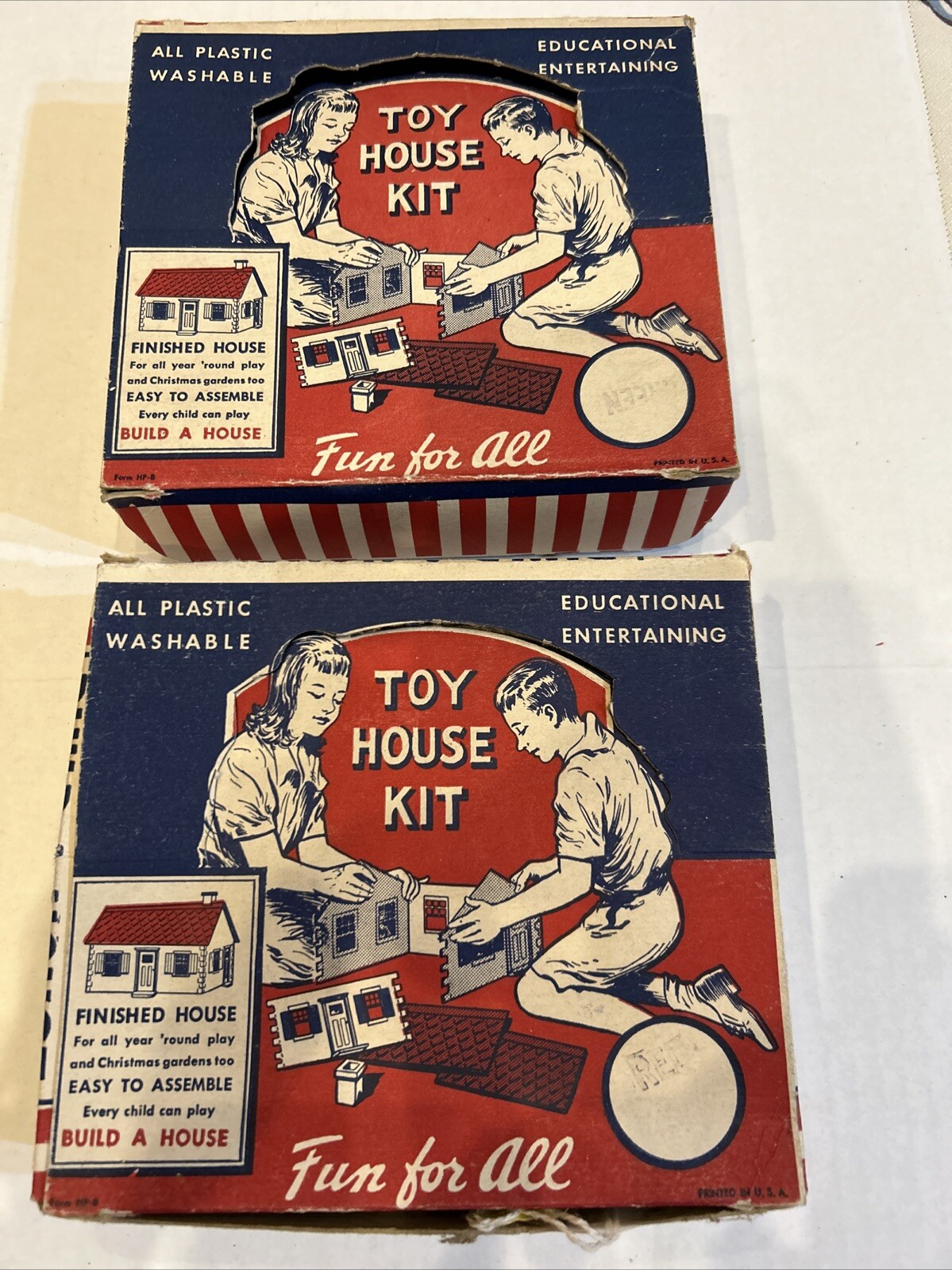 ✅ Bachmann Bros. Inc. Build A House Lot of 2 - One Green Roof One Red Roof Boxed
