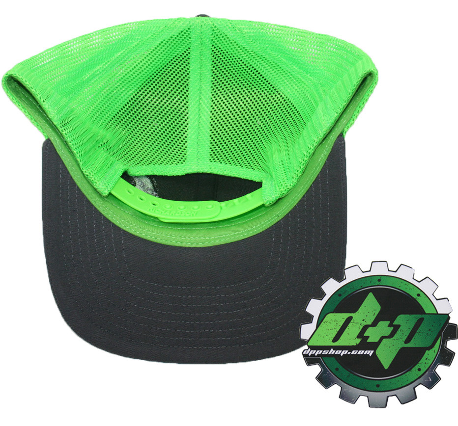 Cummins trucker hat ball richardson Charcoal Gray Green mesh snap back