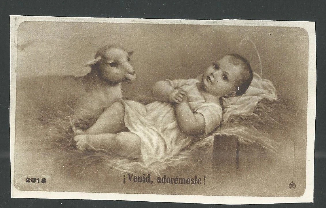 Holy card antique de Jesus Niño santino image pieuses estampa