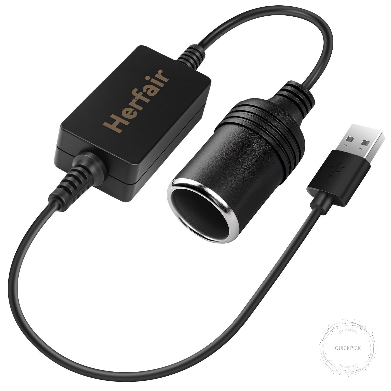 USB C Male to 12V Car Cigarette Lighter Socket Female Converter Adapter Power Ca