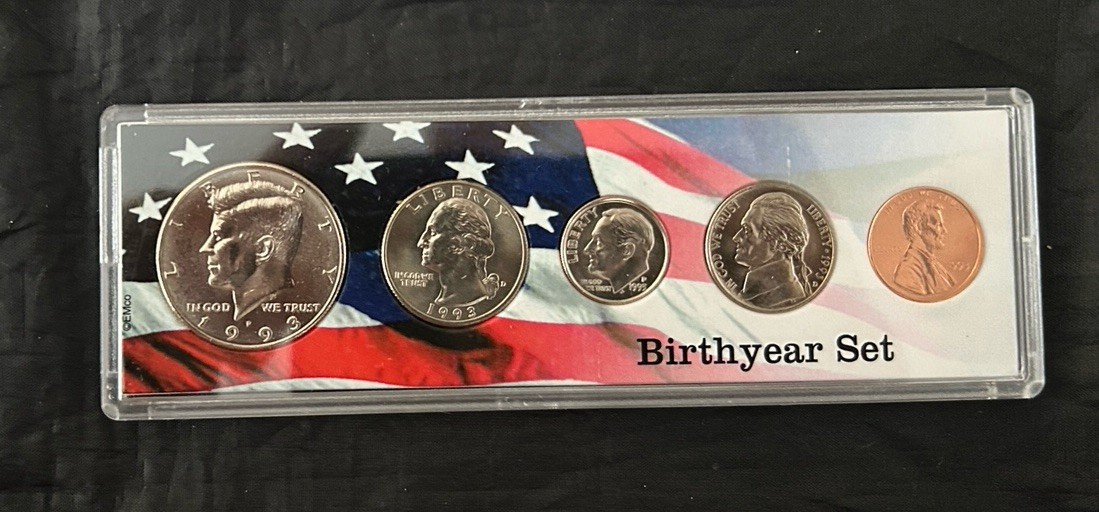1993 Birth Year Set 5 Bright Uncirculated Coins FREE SHIPPING