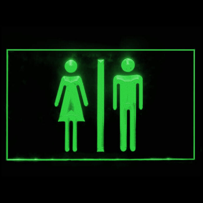 120028 Toilet Restroom Washroom Bathrooms Display LED Light Neon Sign