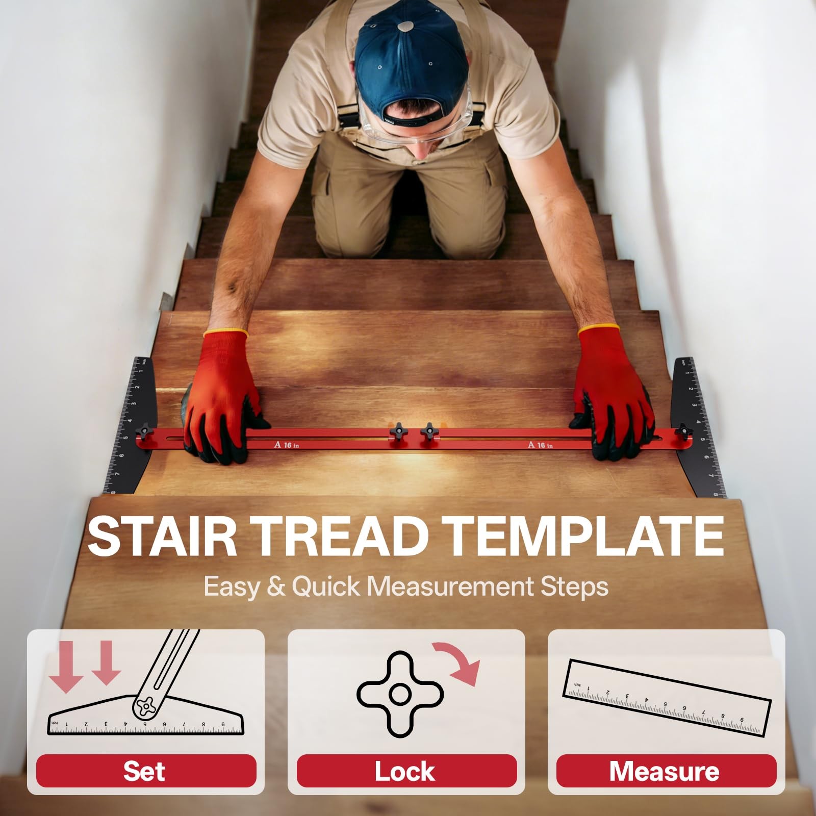 Brizago Stair Tread Gauge 10-67 Inch Adjustable