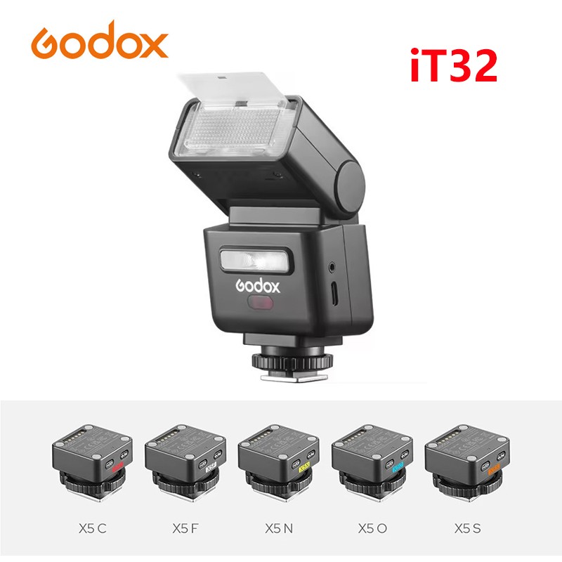 Godox iT32 TTL Camera Flash w/X5 Flash Trigger for Sony Canon Nikon Fuji Olympus