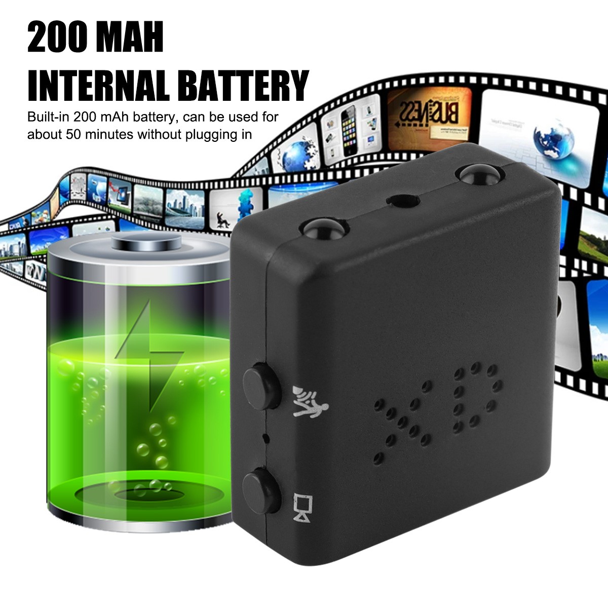 200mAh Battery Night Vision Capability Upgraded Version Direct Recording Device
