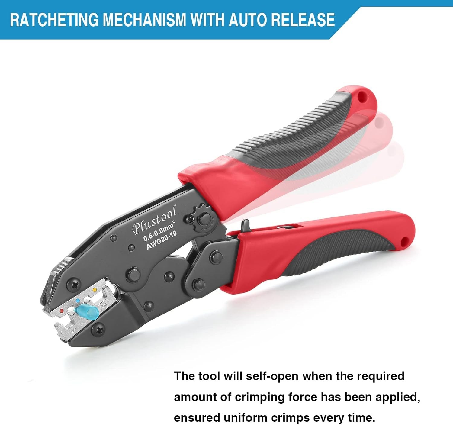 Versatile Ratcheting Electrical Crimping Tool - Perfect for Home and Auto Use