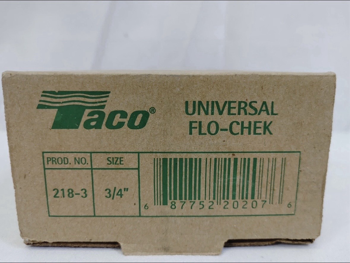 TACO 218-3   3/4" IPS CAST IRON FLO-CHEK VALVE, NEW