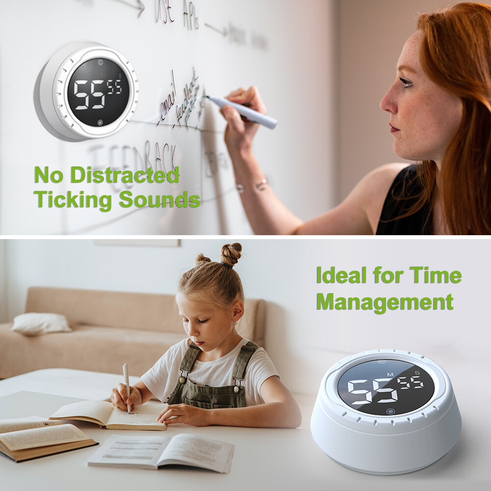 BALDR Digital Twist Kitchen Timer, Magnetic Countdown Count Up Timer LED Display