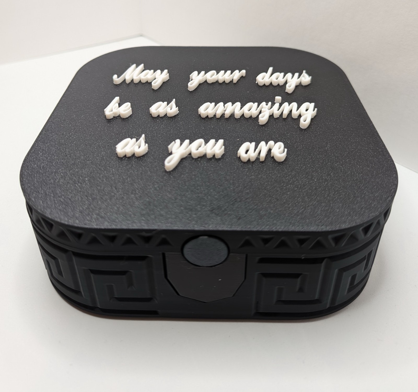 Medium Black Custom Plastic Keepsake Box