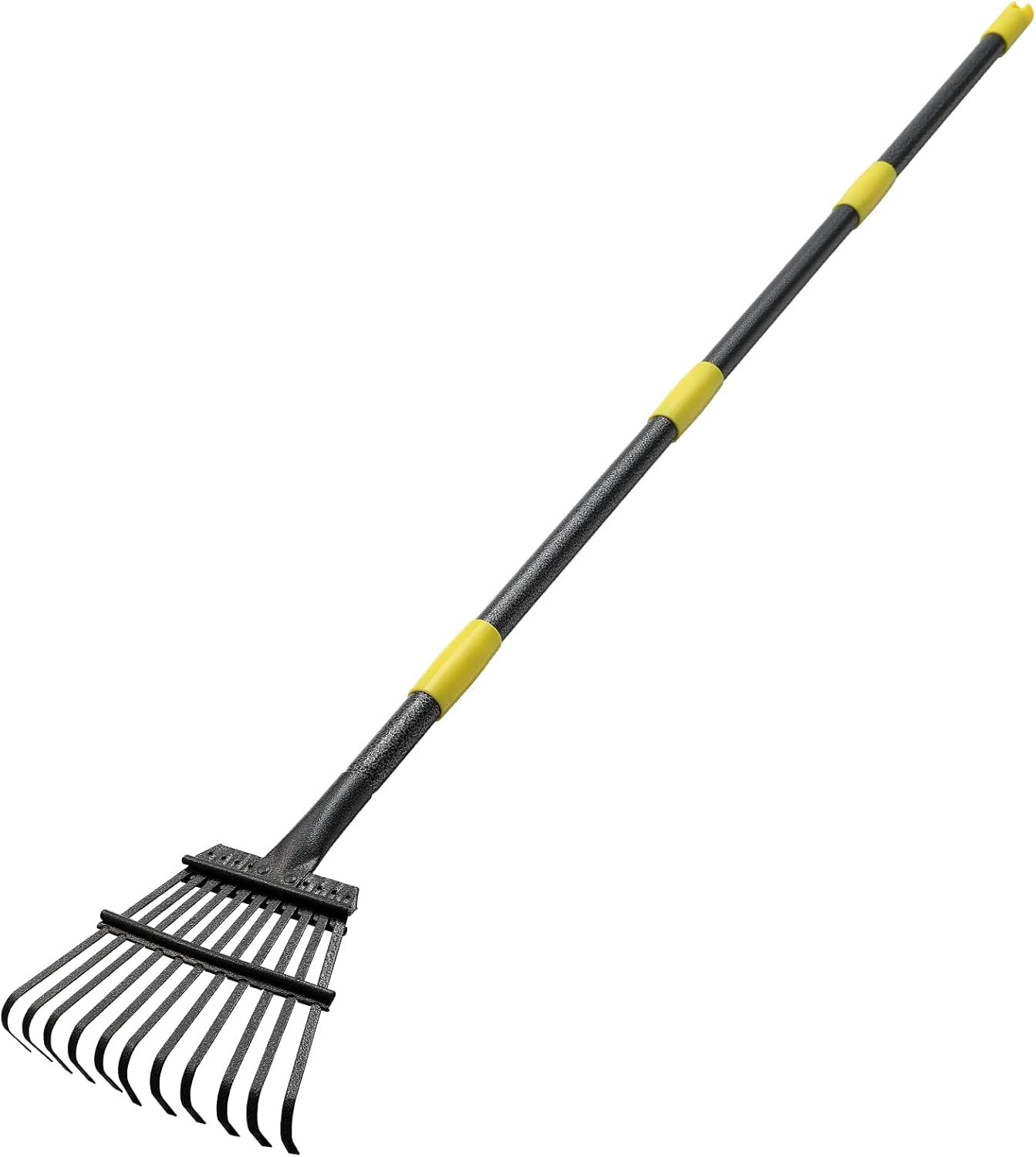 Rake for Leaves, Heavy Duty Small Leaf Rakes for Lawns & Yard with 60” Length 8.