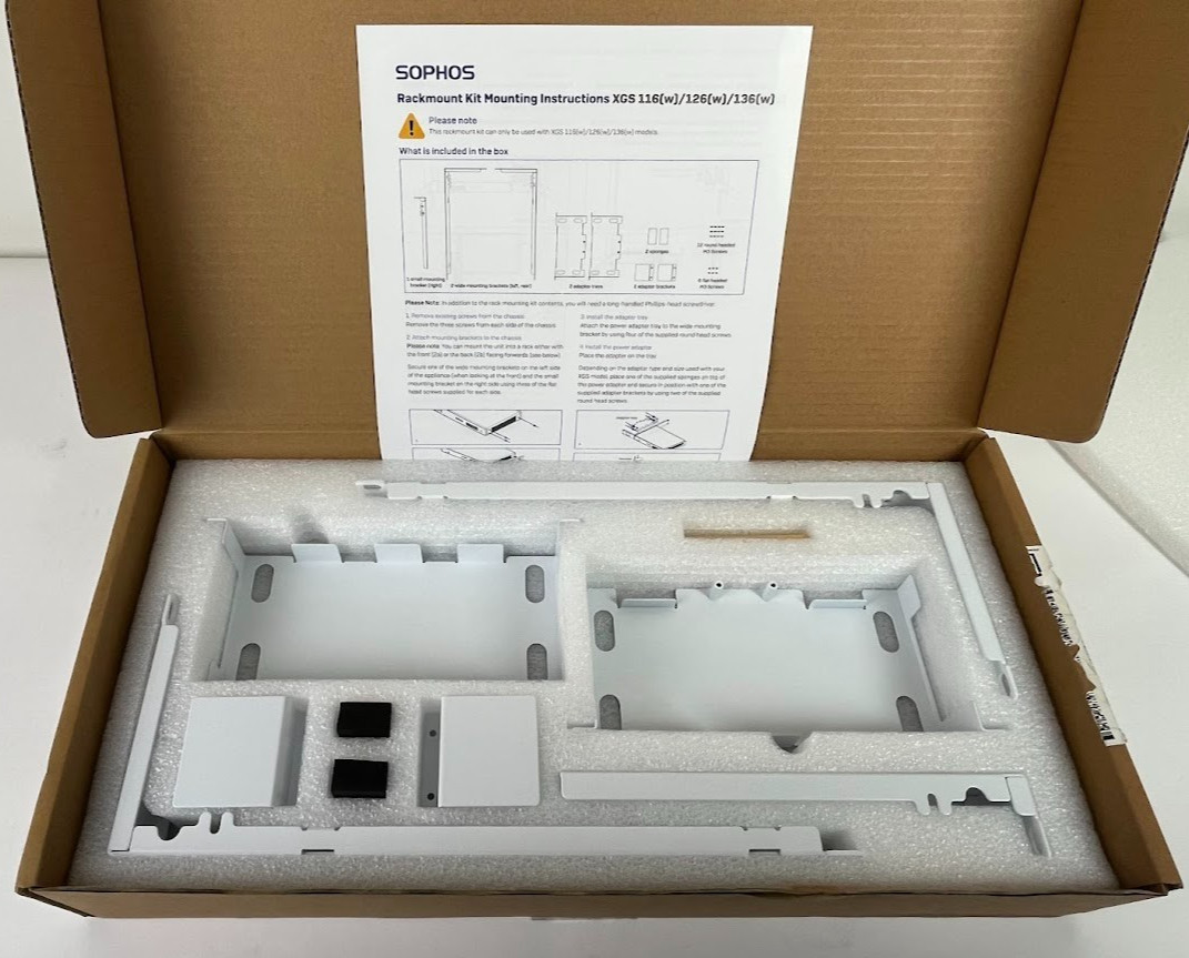 Sophos XGS 116W 126W 136W Rackmount Kit w/ Adapter Holder XGSDT2RMPUR