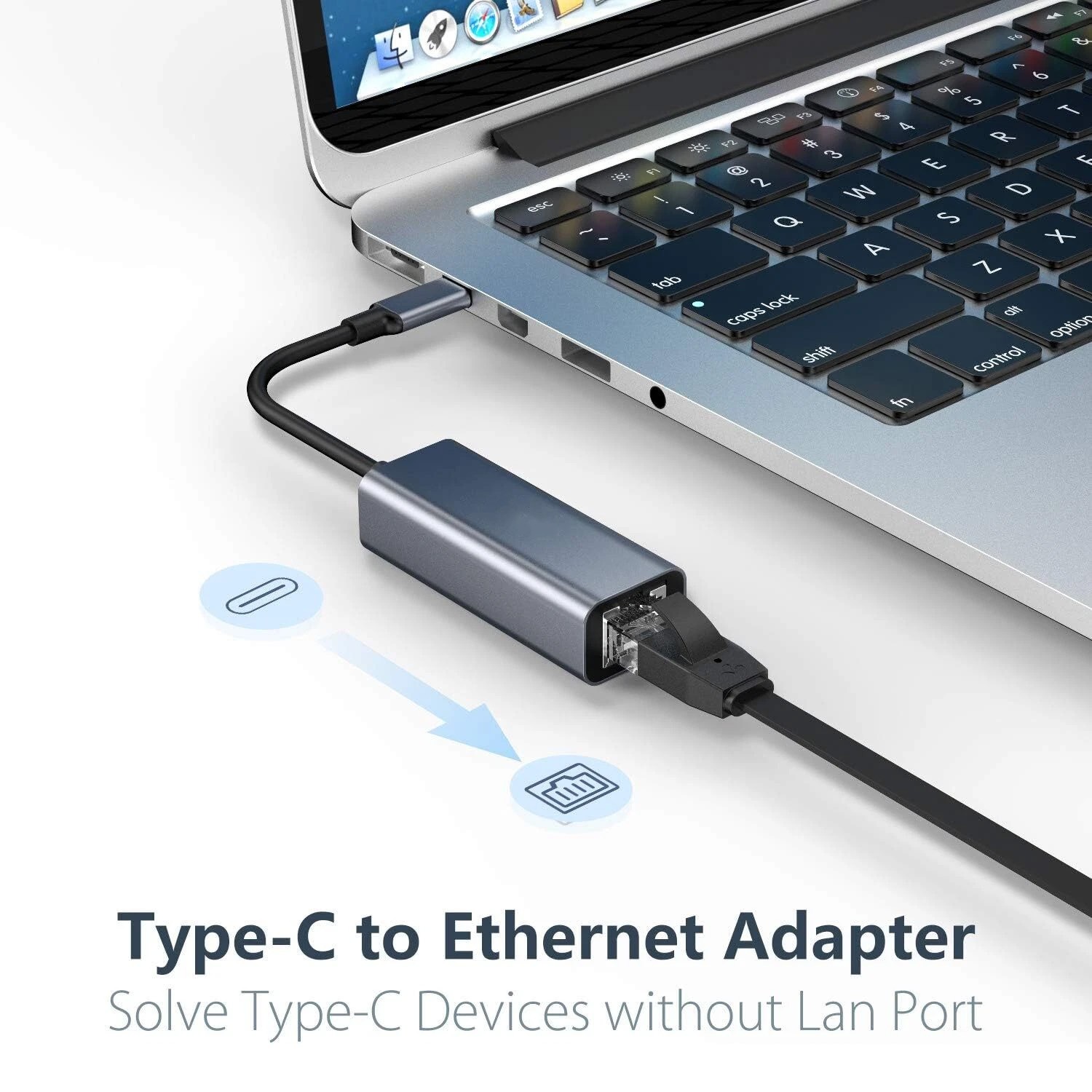 USB-C 3.0 Gigabit Ethernet LAN RJ45 1000Mbps Network Adapter for PC Mac Android