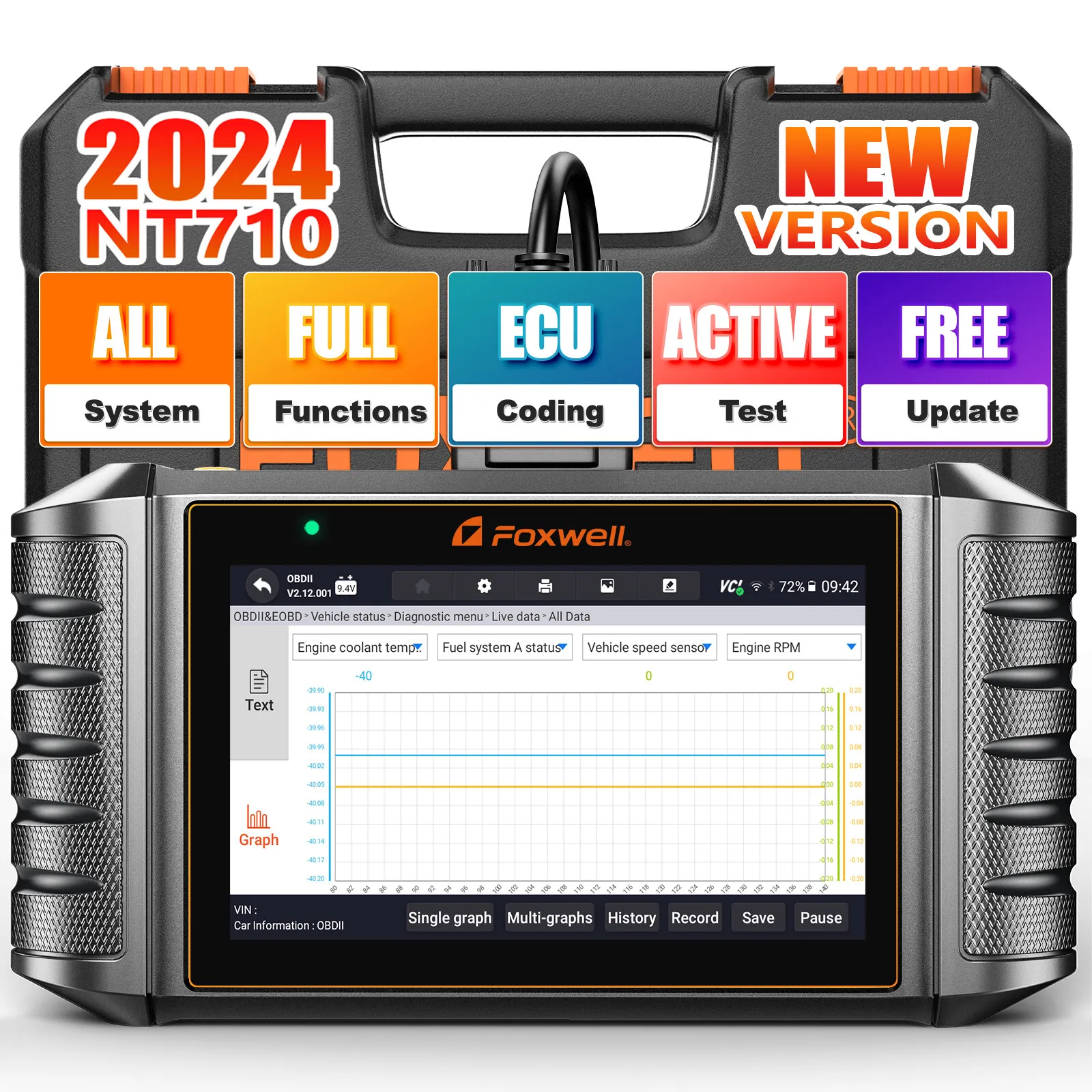 FOXWELL NT710 for Subaru All System Bidirectional OBD2 Scanner Diagnostic Tool