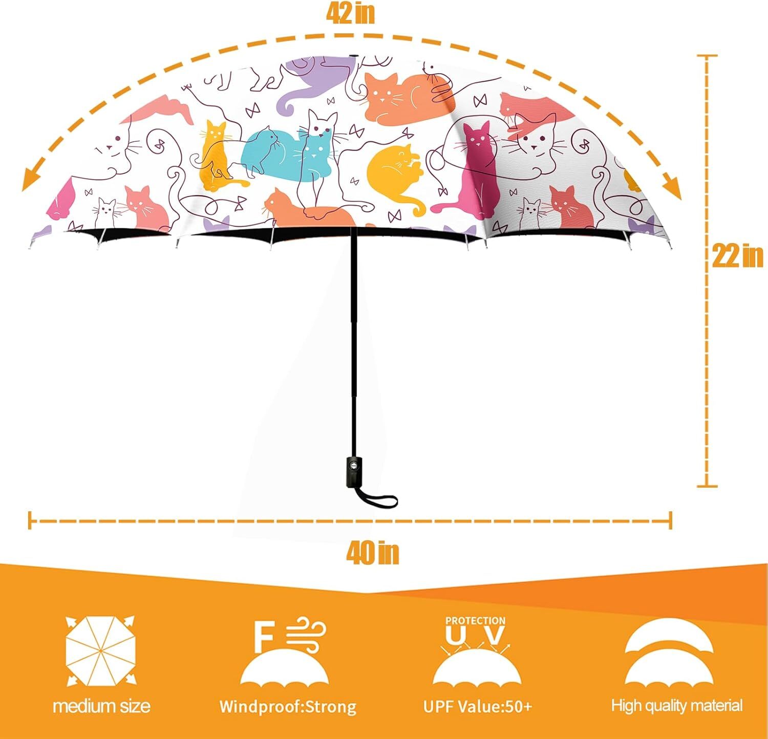 Travel Compact Windproof Umbrella, Small Automatic Folding Umbrella for SZ02