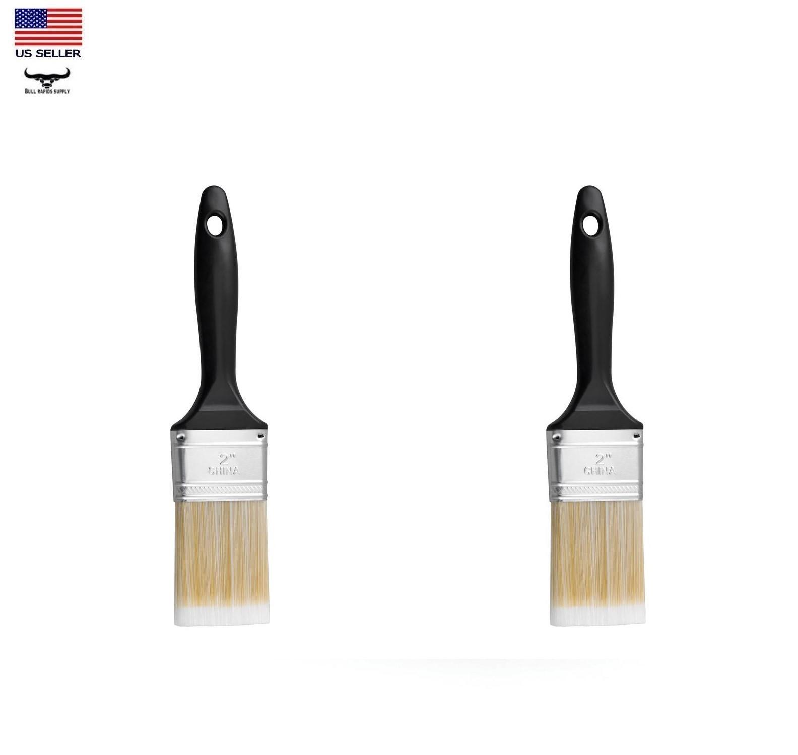 2-pack 2" Trim Brush Synthetic Bristle Interior Exterior All Paints & Surfaces