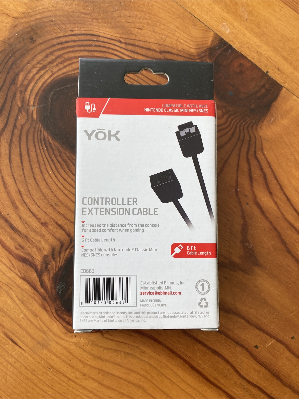 YOK 6 Ft Controller Extension Cable Cord For Mini NES SNES Nintendo Classic