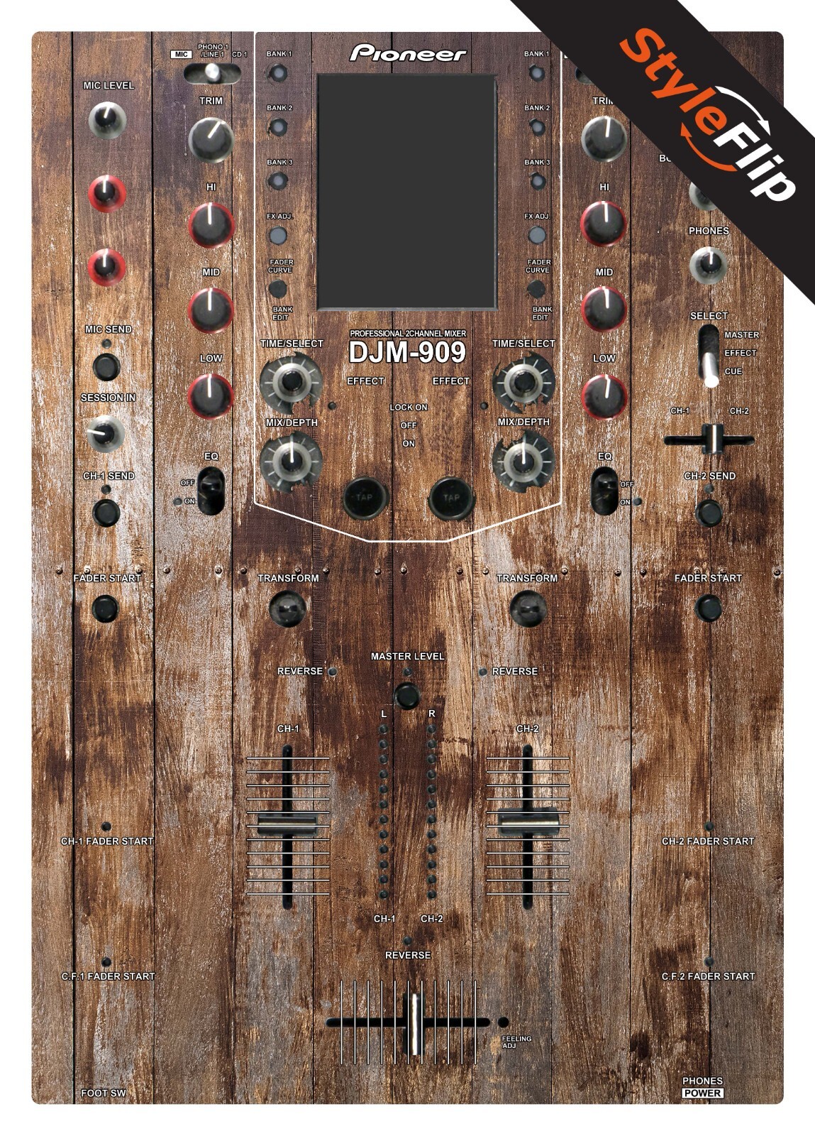Pioneer DJM 909 Skin | Wood 1 | Protective Decal | StyleFlip Skins