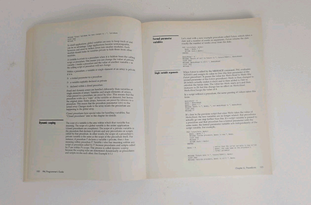 Borland Paradox For DOS PAL Programmers Guide 1993
