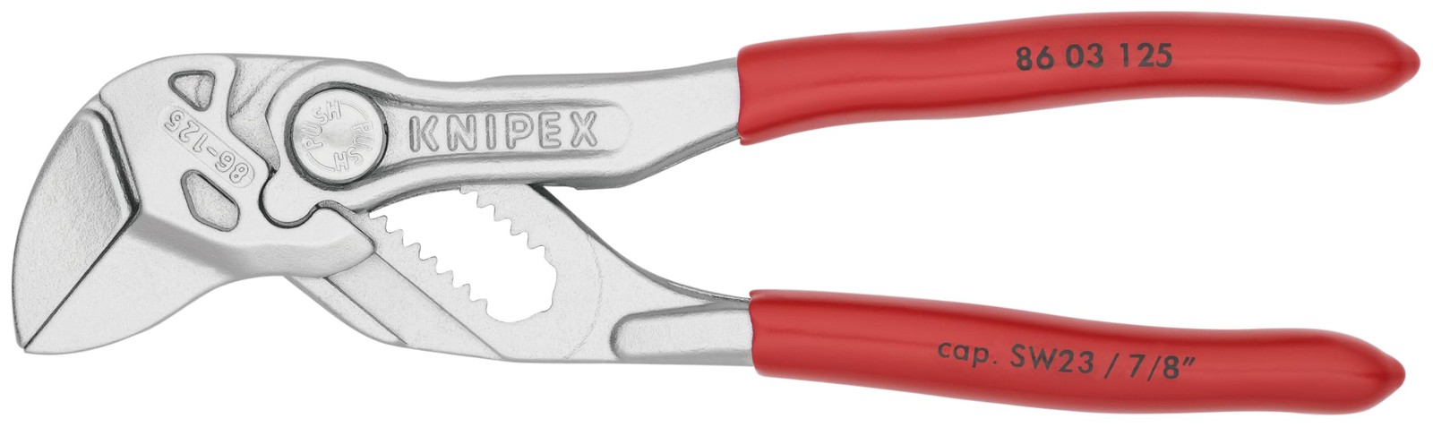 Knipex 8603125 Mini 5" Plier Wrench 3/32" Thin Jaw Width 7/8" Capacity Pliers