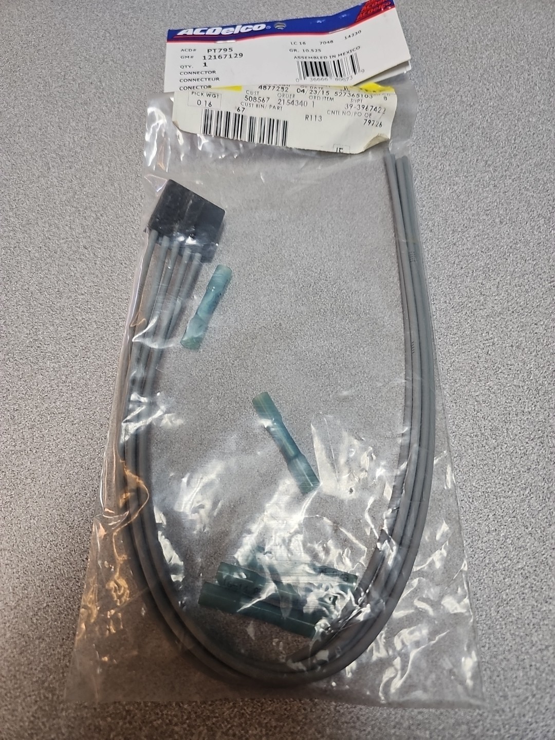 Genuine GM 12167129 PT795 1995-08 Chevy Connector W/Leads 5-Way Black Math Data
