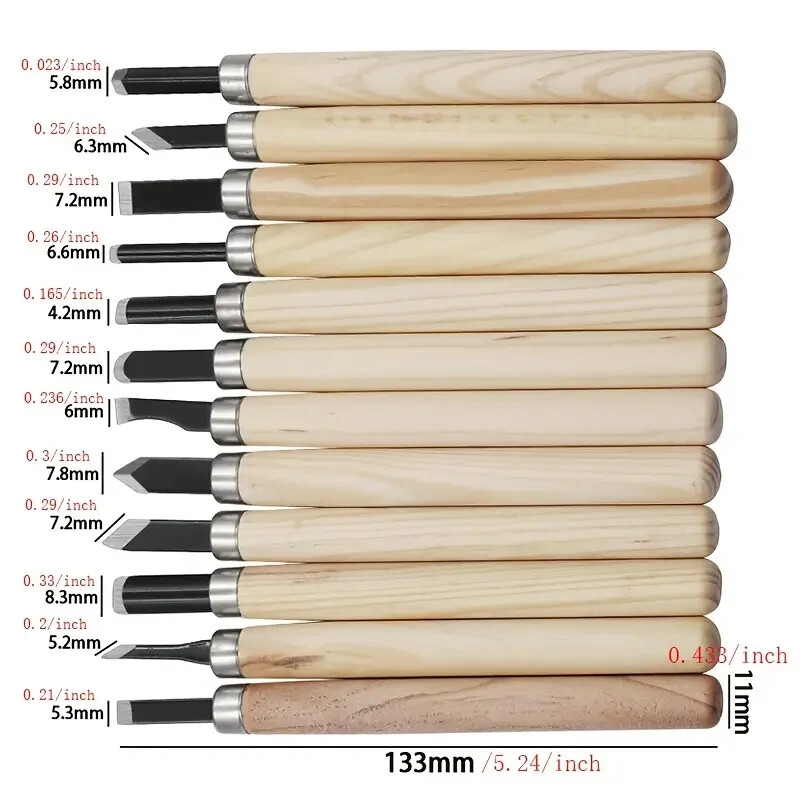 12pcs Carving Tools Suitable For DIY Carving Beginners Handcraft Woodworking