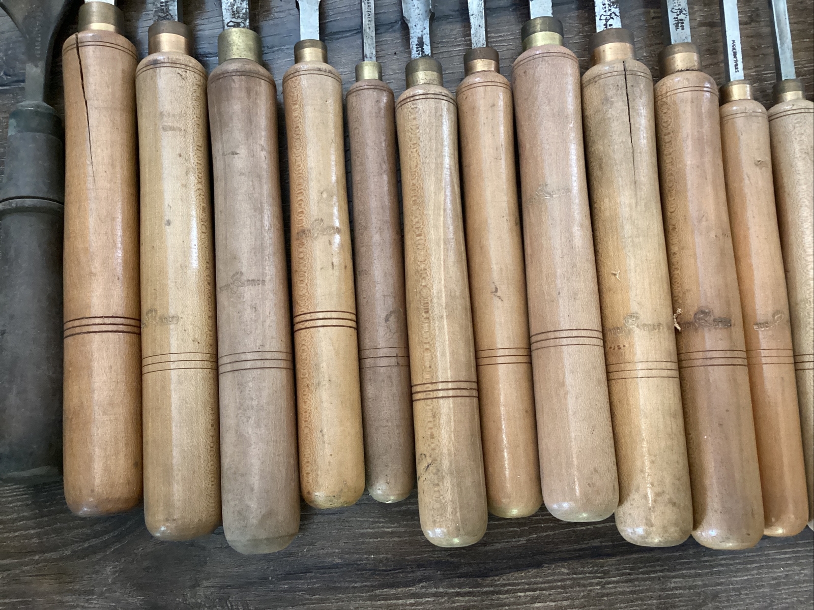 15 Antique Carving Woodworking Chisels 13 Buck Bros 2 Craftsman Free Ship