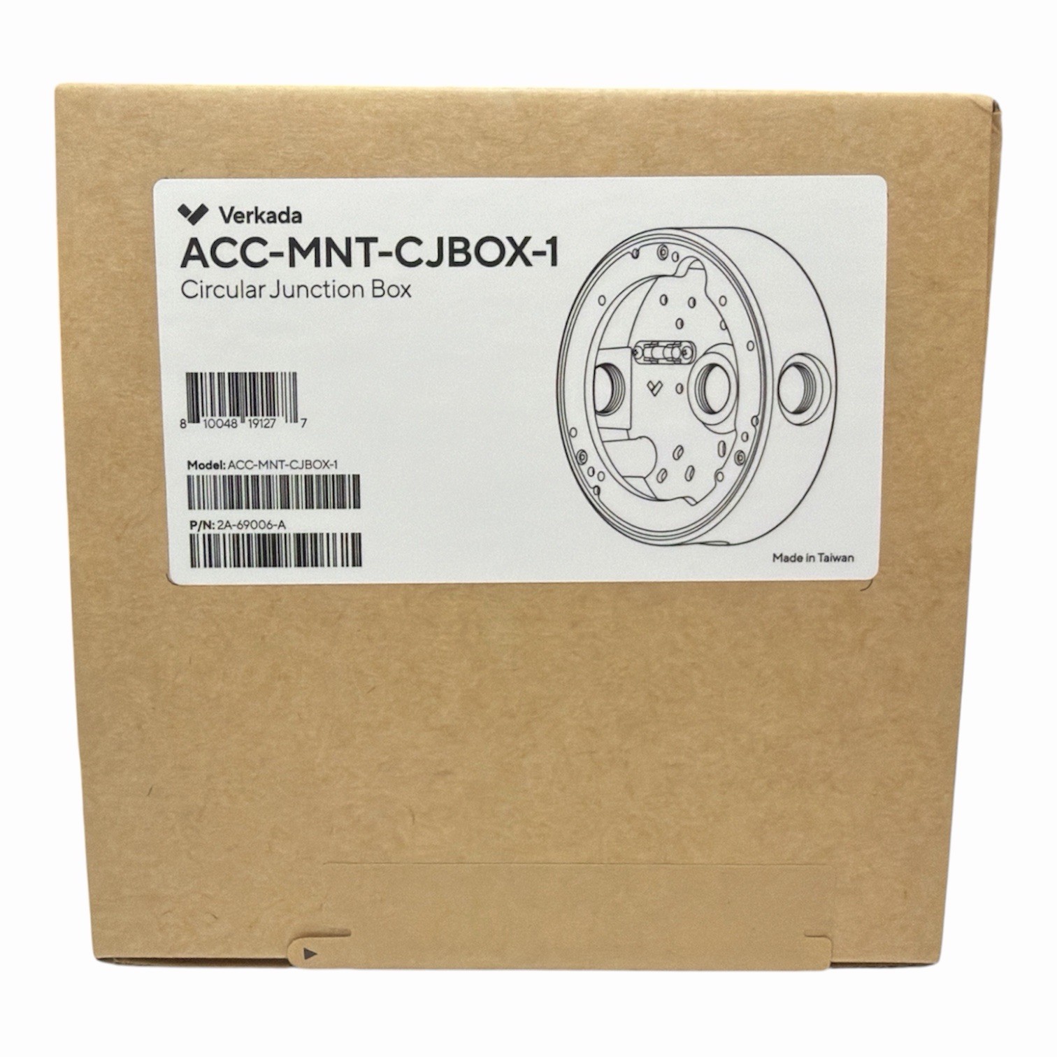 Verkada ACC-MNT-CJBOX-1 Circular Junction Box Camera Mount White