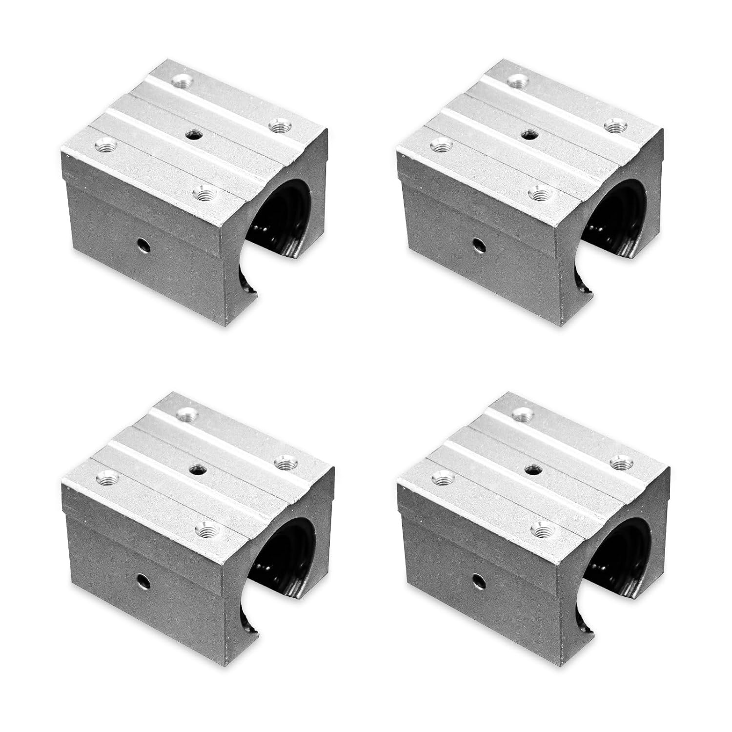 4Pcs SBR20UU Aluminum Block 20Mm Linear Motion Ball Bearing Slide Block Match F