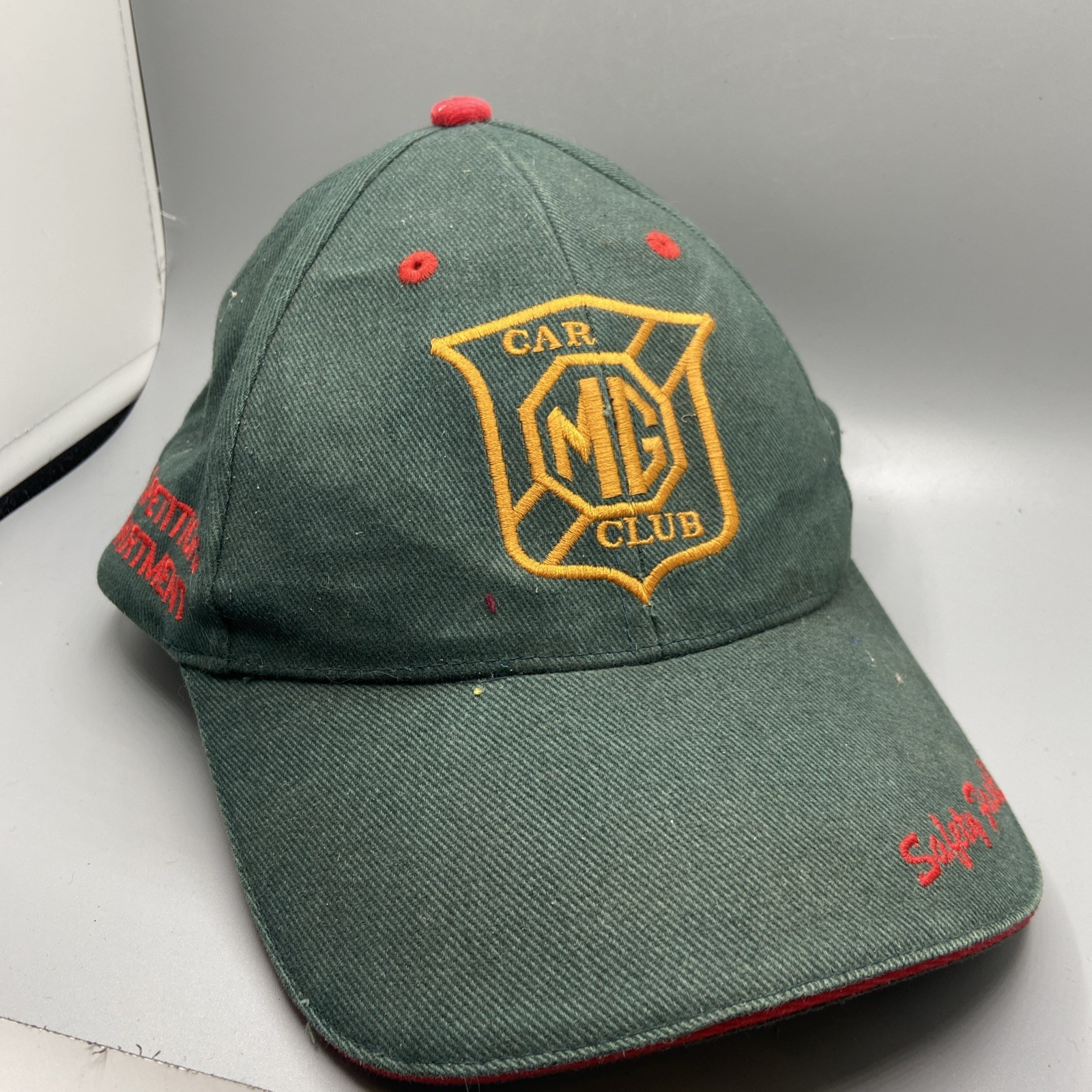 MG Car Club Embroidered Racing Green Baseball Cap One Size 100% Cotton