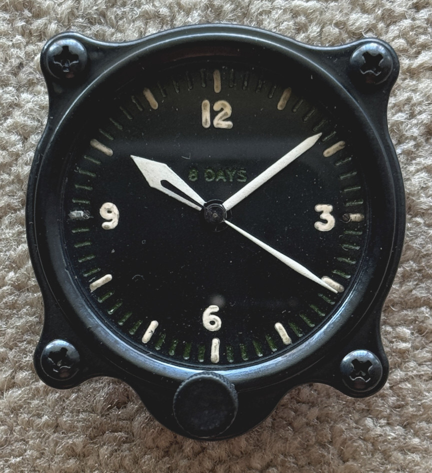 LeCoultre Air Ministry LeCoultre Cal 201m A-7 2 1/4" 7J Aircraft Clock 6A-2197