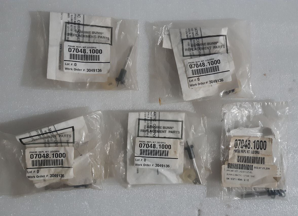 LOT OF 5 PCS BUNN 07048.1000 PROBE REPL. KIT(U3/SRU) GENUINE NEW