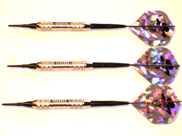 Soft Tip Darts, New 18 Gram Plated, EZ Load Shafts #1466