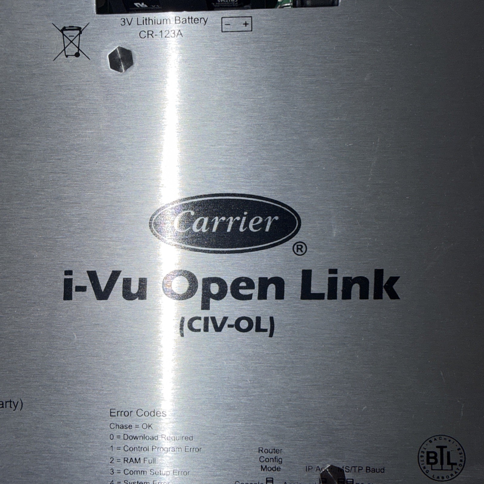 i-Vu Carrier: CIV-OL. i-VU Open Link. Pre Owned