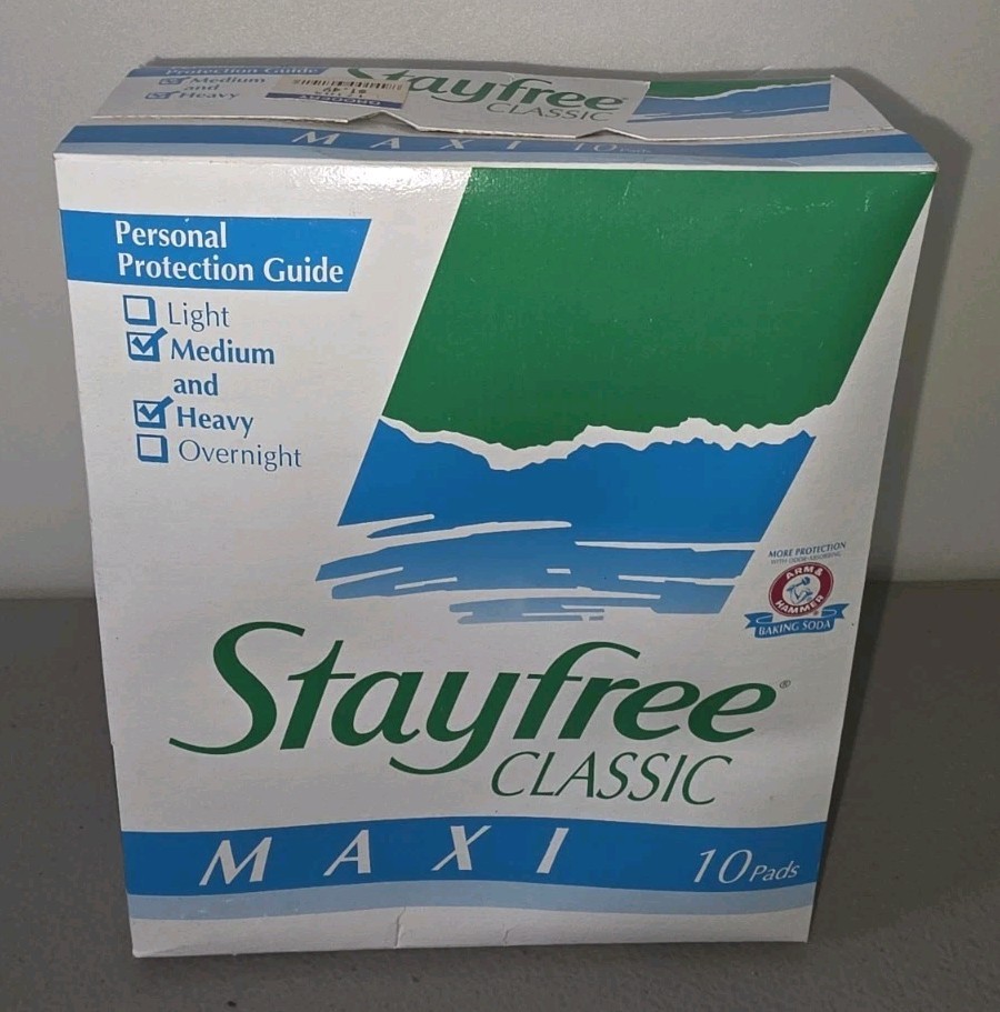 Vintage Stayfree Classic Maxi Pads TV Movie Prop 1993 New Old Stock Sealed READ