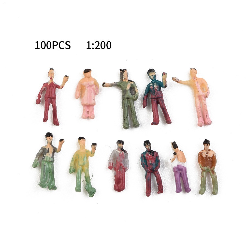 Painted Figures Miniature Passerby 1:200 Scale Color Model People Standing
