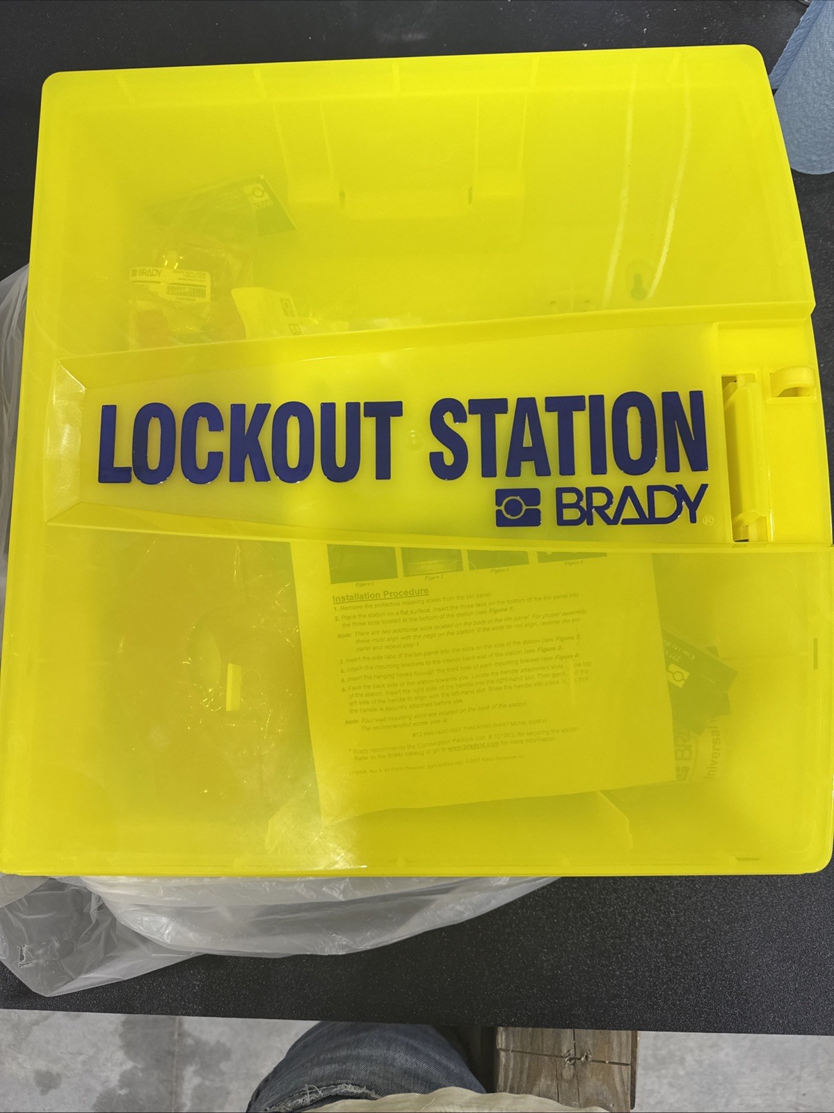 Brady 105933 Lockout Station, 17" H, 17" W New in box Y828365
