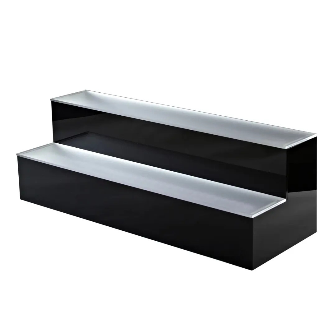 Krowne KR-2T60-L 60" Wide Two Tier Lighted Countertop Liquor Display