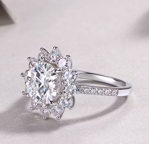 RARE 5.10 Ct, Certified White Diamond Ring,Tariffs FREE & Matching Studs .