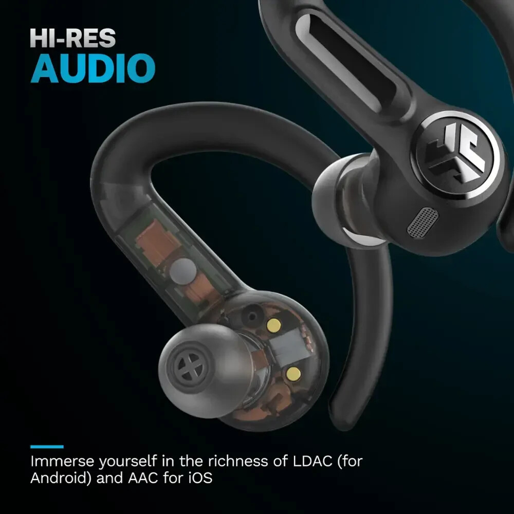 JLab Epic Sport ANC 3 Dual Driver Earbuds, iOS/Android, Sport Hook