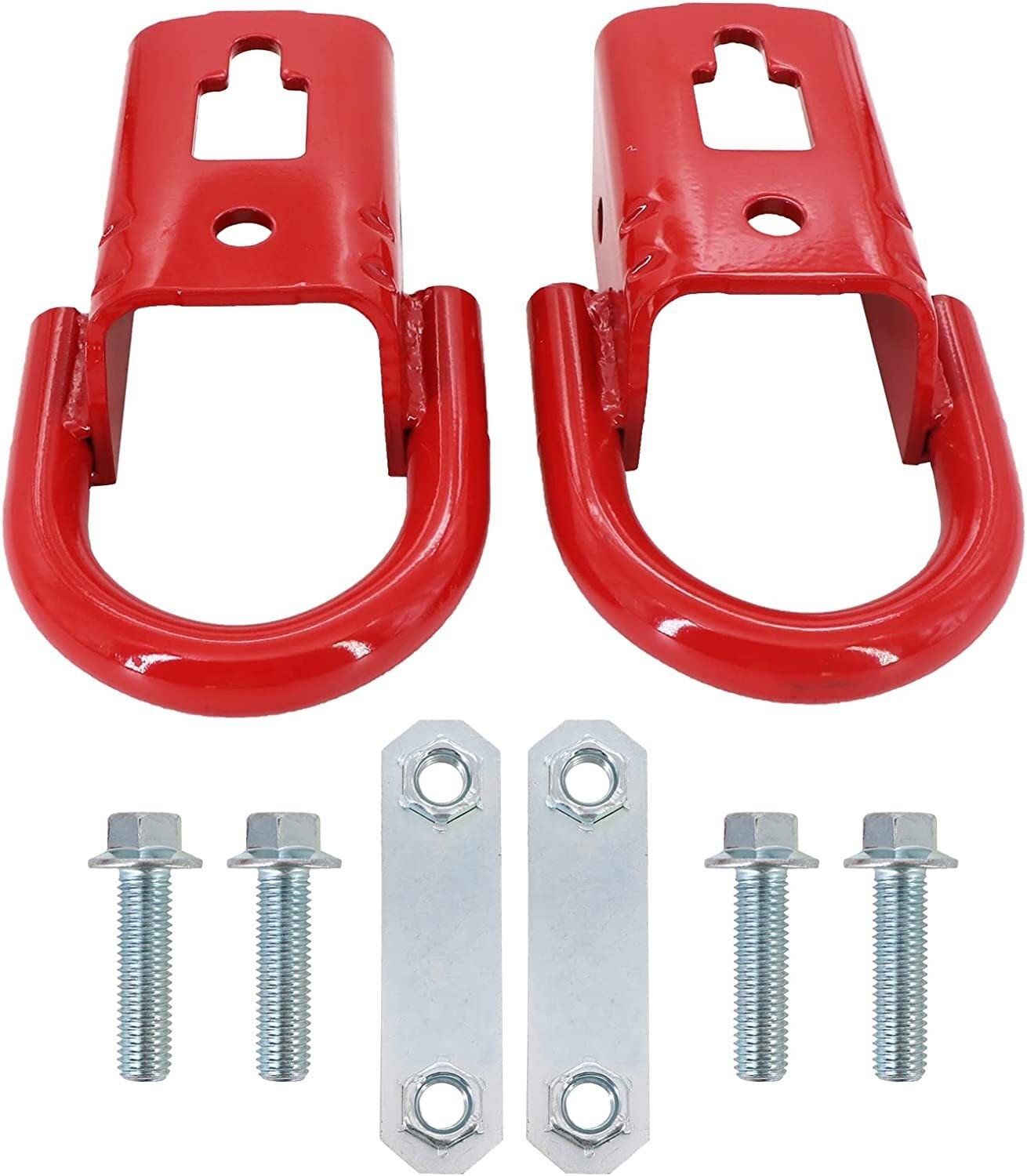 1 Pair Red Tow Hooks For 2015-2021 Ford F-150 F150 Front LH & RH FL3Z17N808A