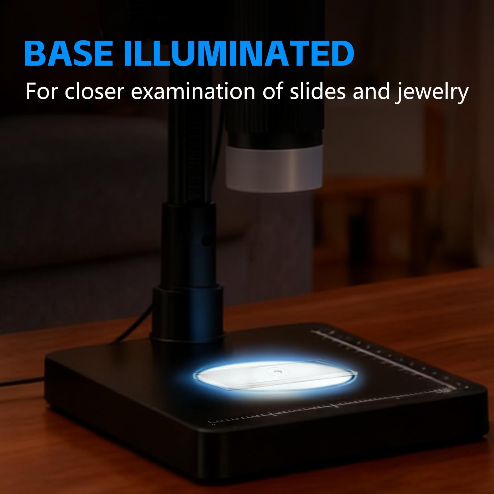 MoreDisp Digital Microscope,4.3" Coin Microscope with Black