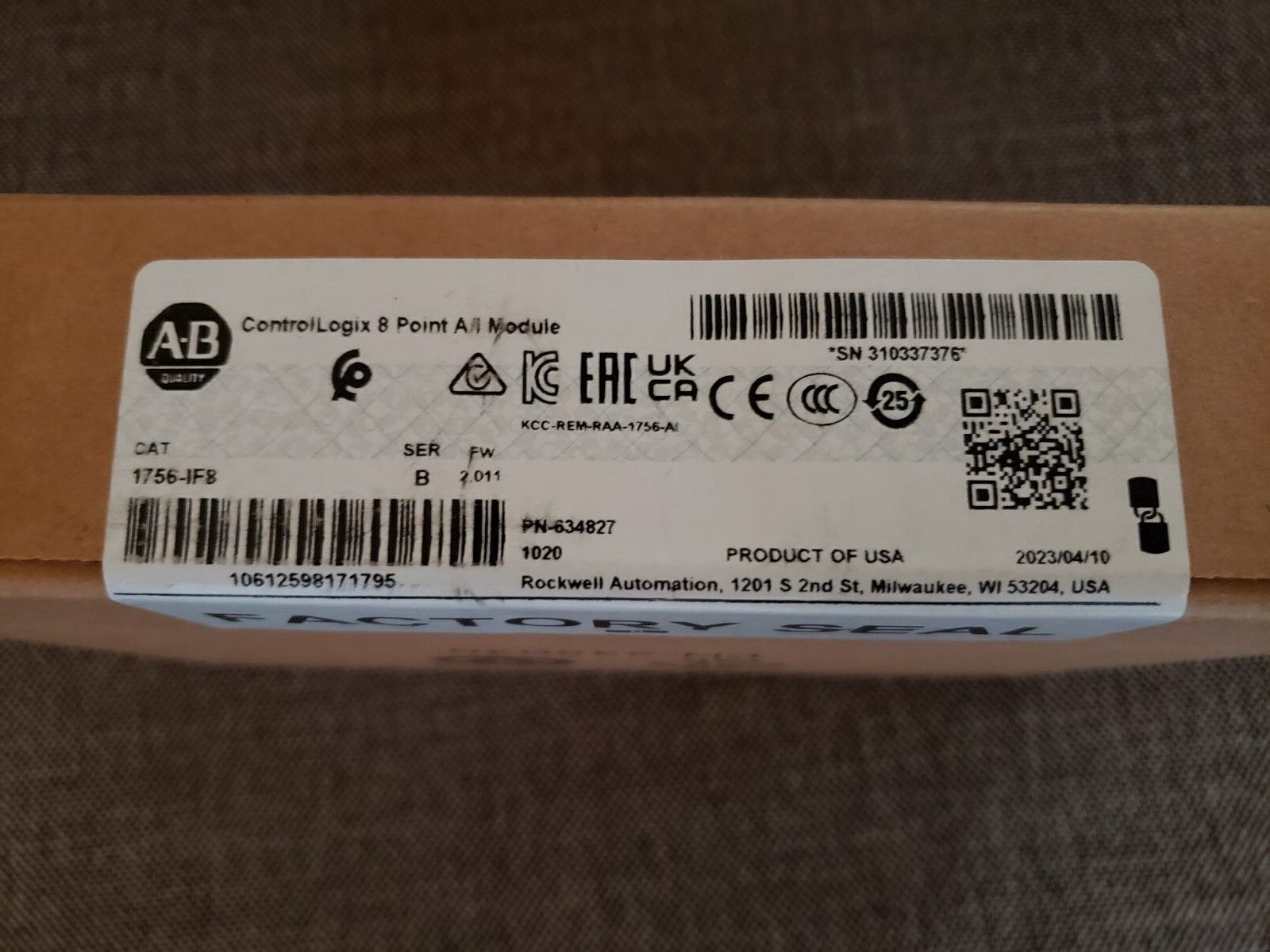 AB 1756-IF8 /B ControlLogix PLC Analog Input Module NEW IN BOX US