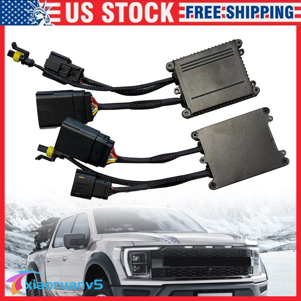 2PC Adapter LED Headlights Modified Wiring Harness Kit For 2021-2024 Ford F-150