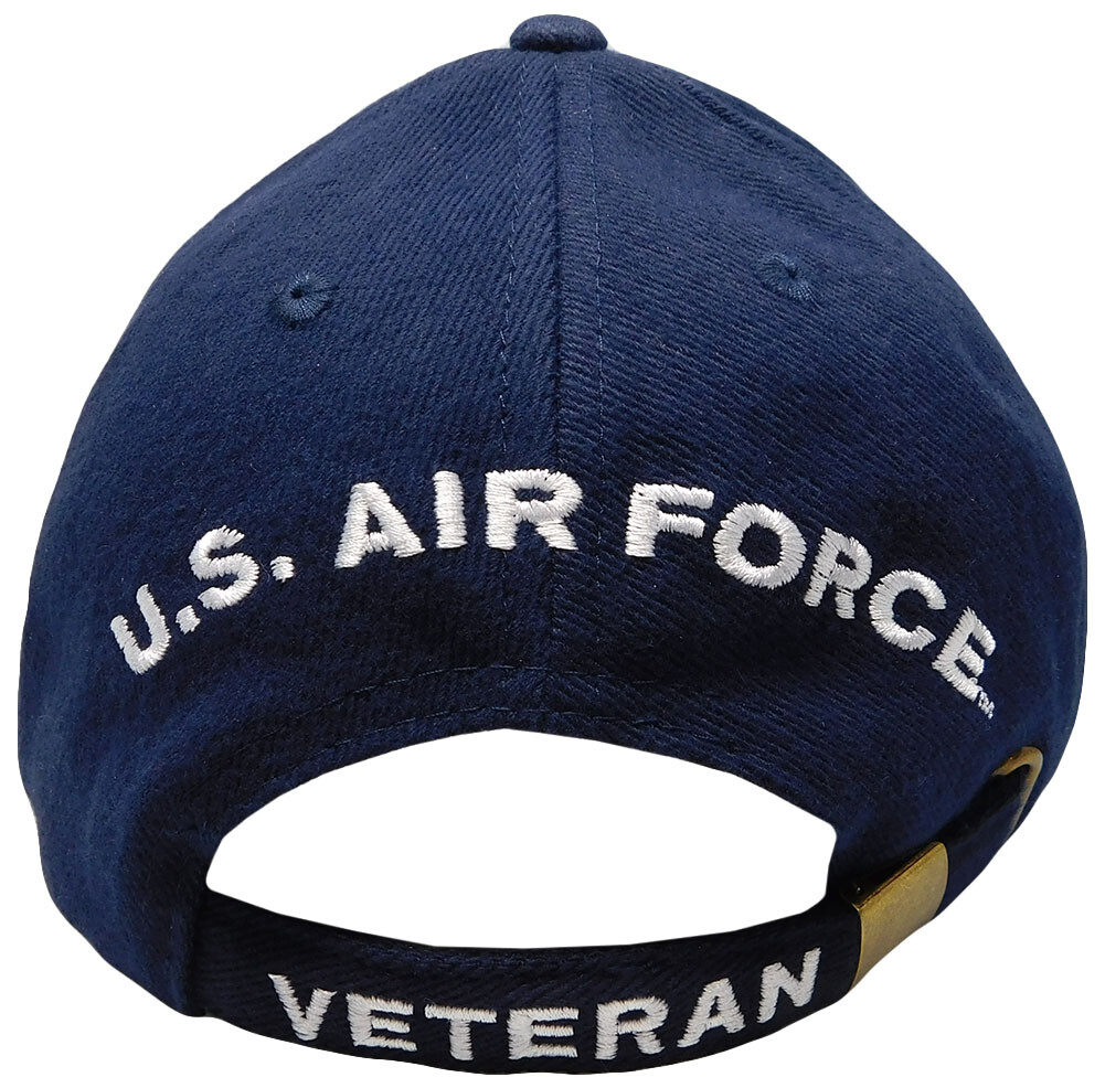 Air Force Veteran Wings Insignia Sky Storm Navy Blue Cap Hat Officially Licensed