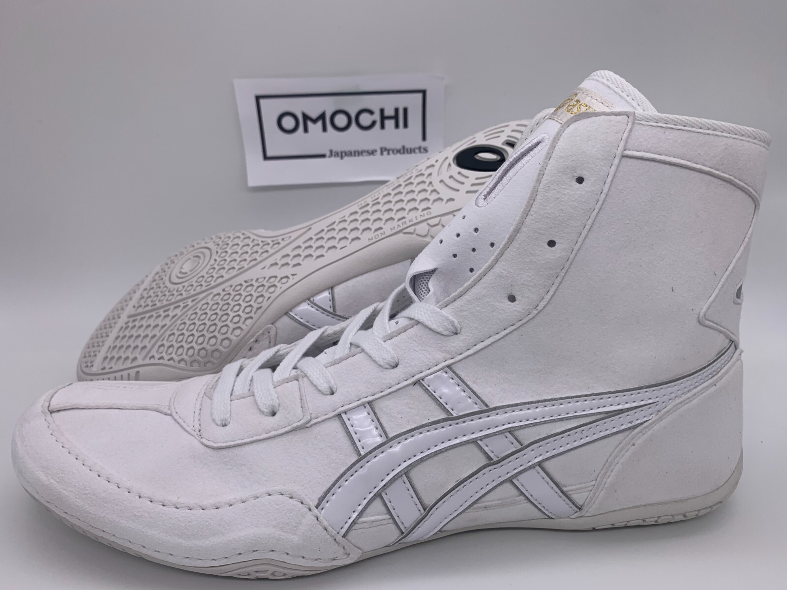 ASICS Wrestling Shoes 1083A001 EX-EO TWR900 Color WHT x WHT x SIL _ JTZQM7JQ